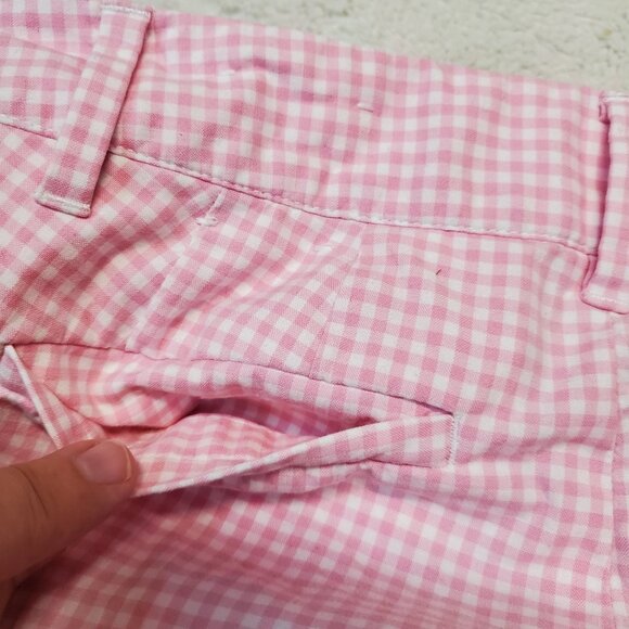 Talbots Pink White Gingham Plaid Cottagecore Preppy Perfect Crop Pants 2 Petite - Picture 4 of 10
